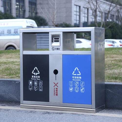 户外垃圾桶不锈钢环卫分类垃圾桶商用铁质镀锌垃圾桶厂家