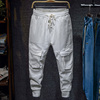 2019 summer white Overalls Chaopai leisure time trousers Sports pants Easy Frenum Haren pants