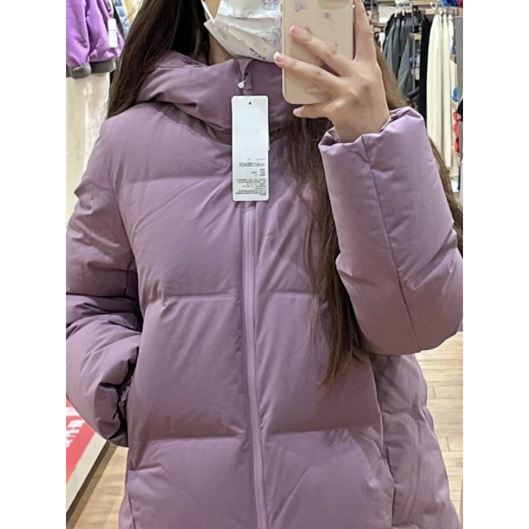 新款无缝羽绒女装无缝羽绒连帽外