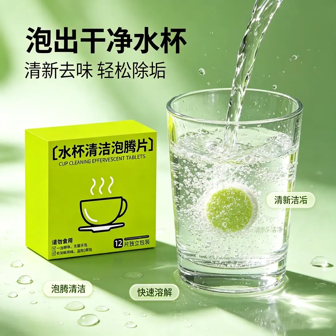 【下单立减50】水杯清洁泡腾片去茶垢水垢咖啡渍保温杯茶具清洁ZF