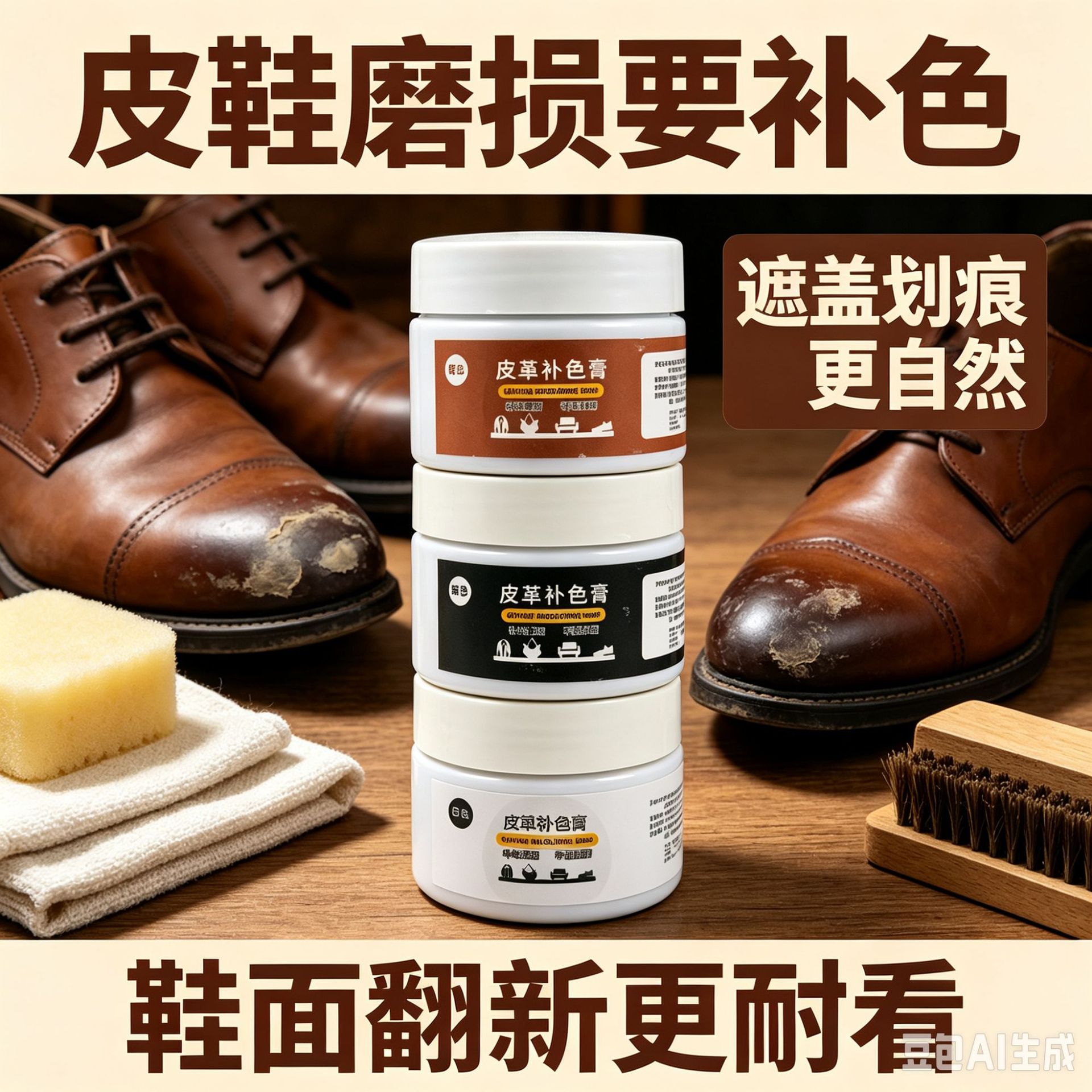 新款皮革补色膏皮具护理皮鞋补色皮衣上色沙发皮包翻新修复ZF