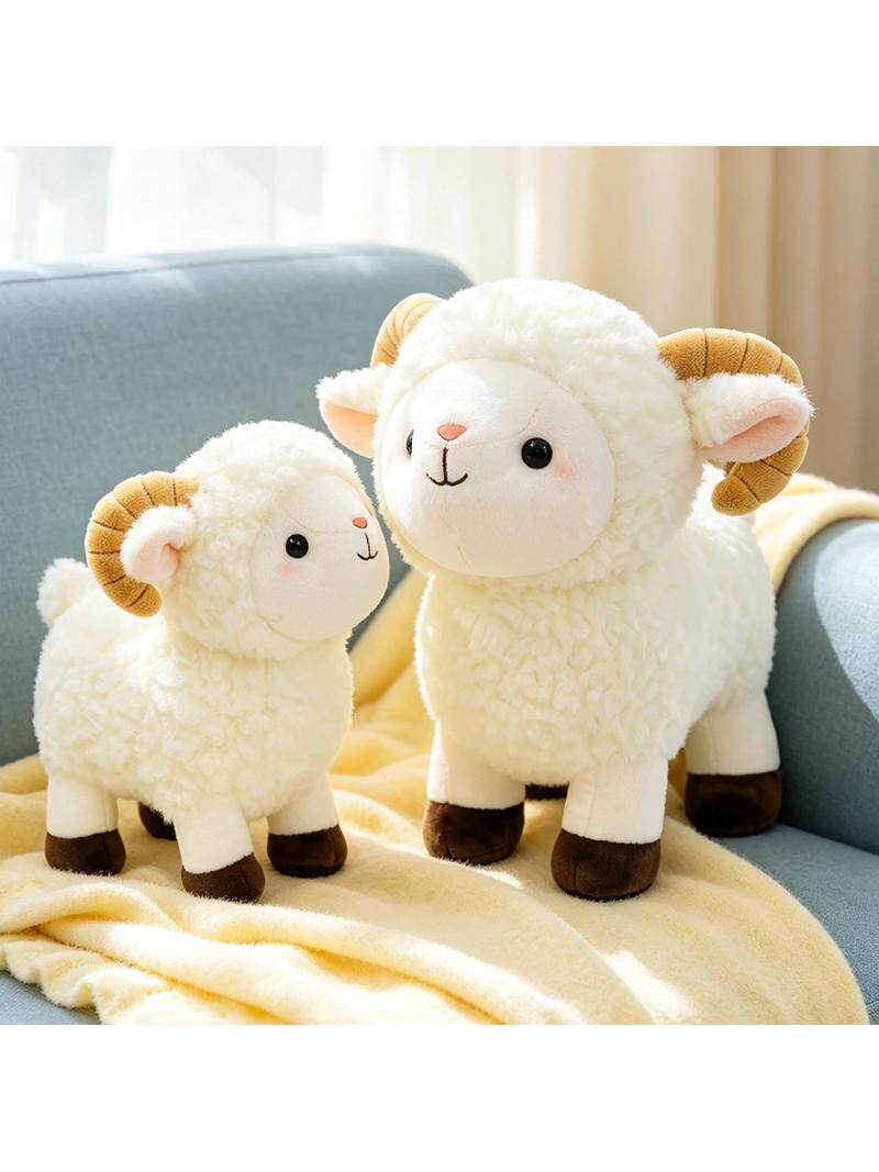 New simulation baby goat doll plush toy rag doll hot selling Year of the Sheep doll grabber doll ornaments