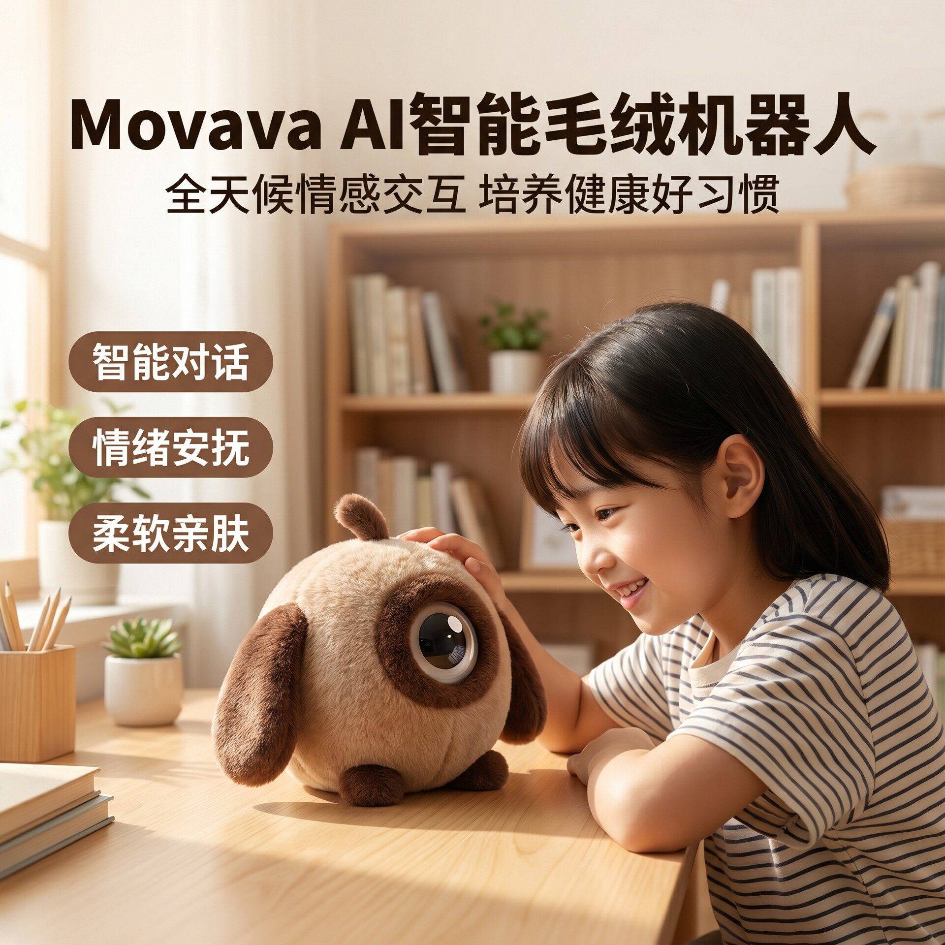 AI voice dialogue chat plush toy doll interactive robot children birthday bag pendant gift couple