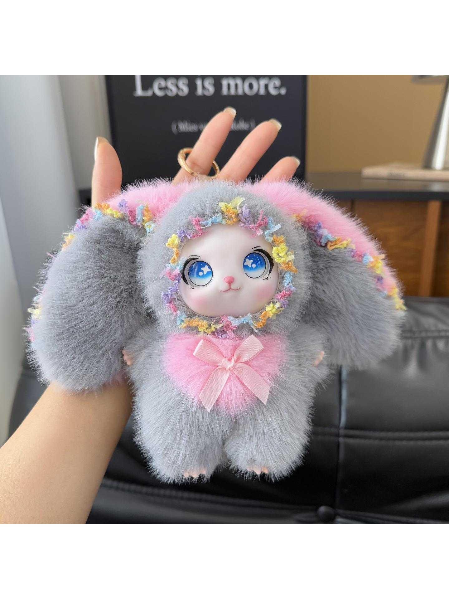 Popular Loli Rabbit Plush Vinyl Cute Doll Pendant Cute Cartoon Doll Keychain Birthday Gift Ornament