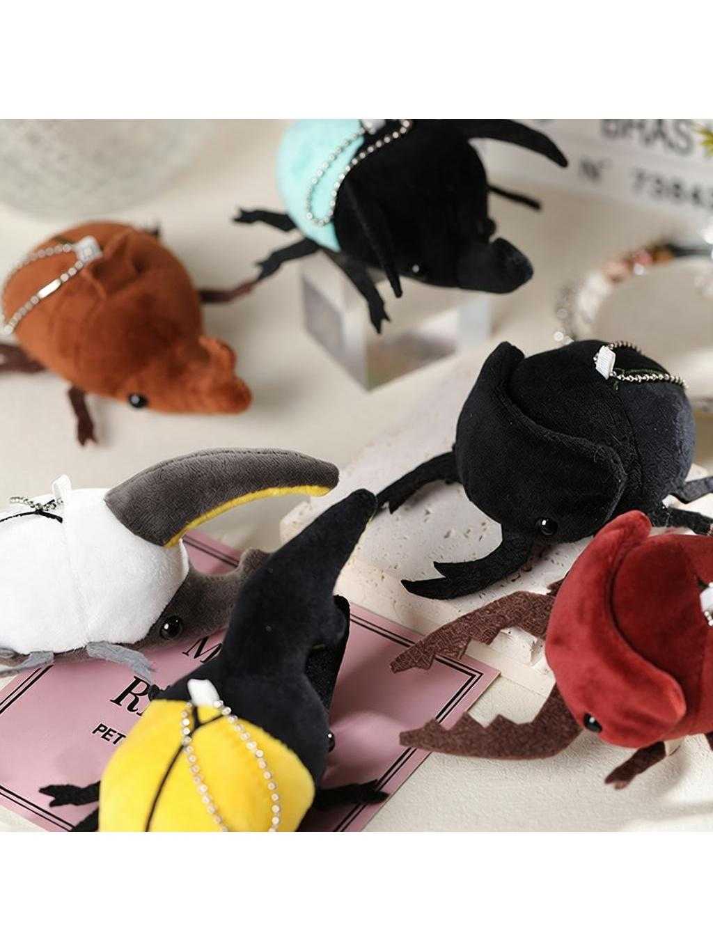 Hot Selling Beetle Small Doll Plush Doll Unicorn Insect Backpack Pendant Gift Doll