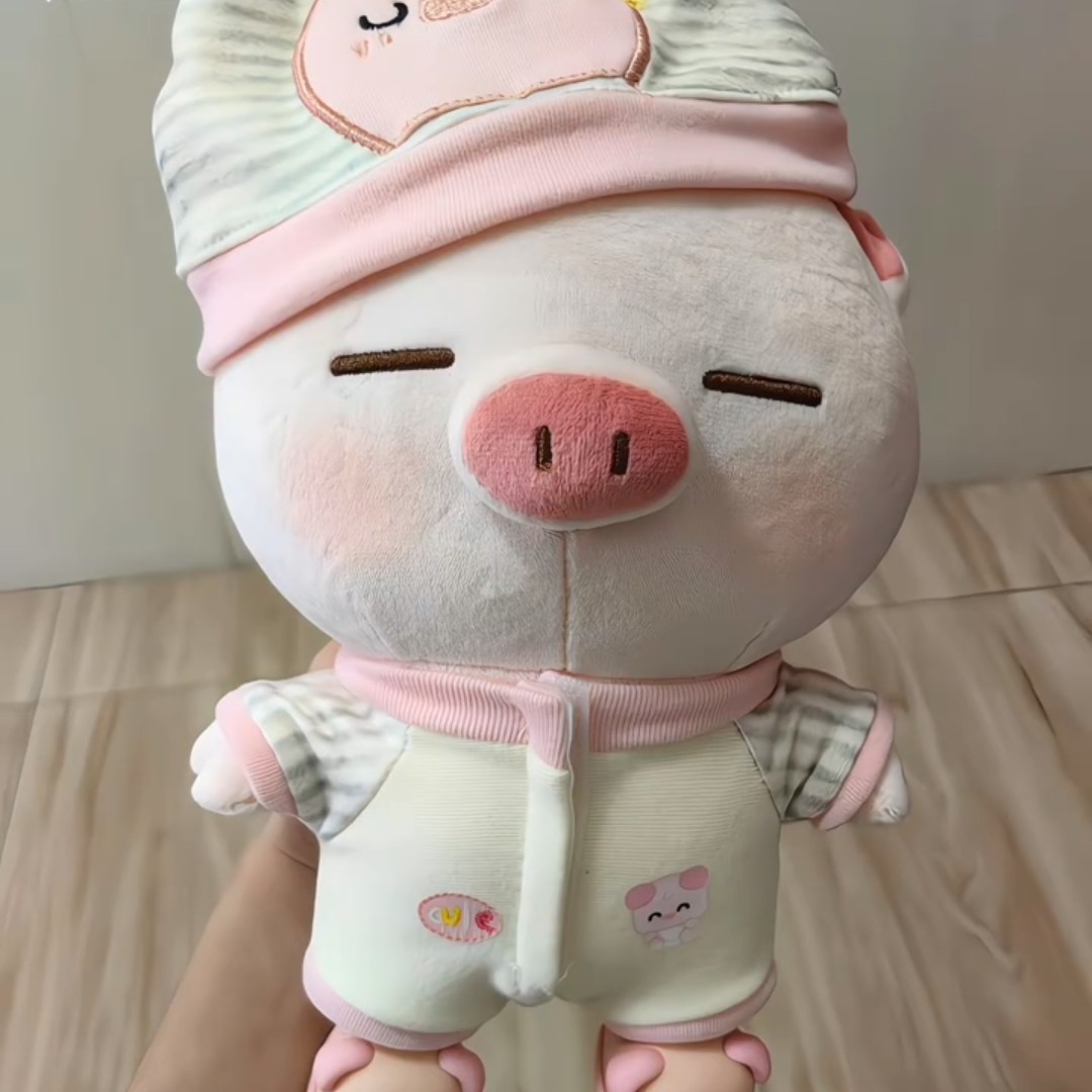 可爱瞌睡小猪毛绒玩偶摆件