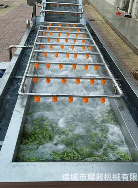 全自动毛豆清洗机 大型毛豆加工设备 不锈钢气泡式工厂洗毛豆机器