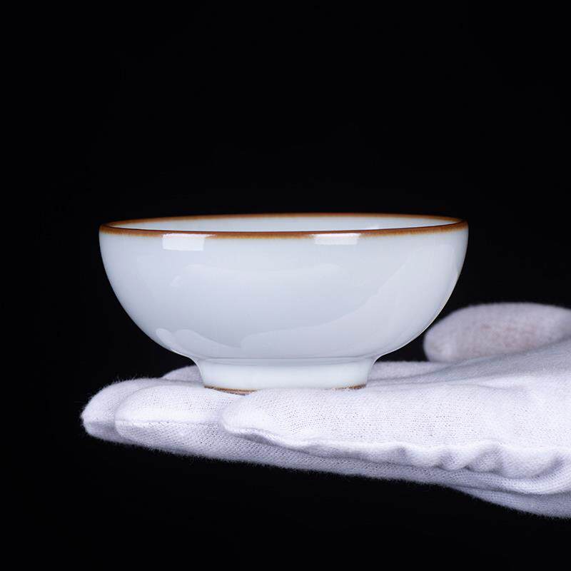 玖廷手工汝窑主人单杯景德镇陶瓷功夫茶杯个人专用品茗杯开片可养