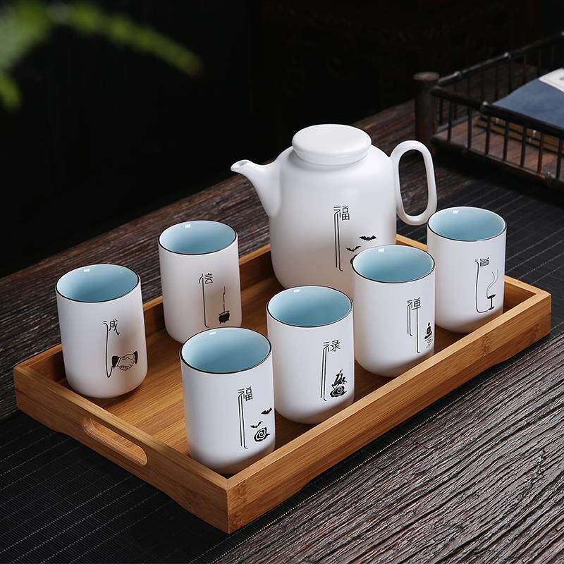 水具套装家用客厅简约创意陶瓷大号凉水壶水杯花茶壶泡茶器大茶壶