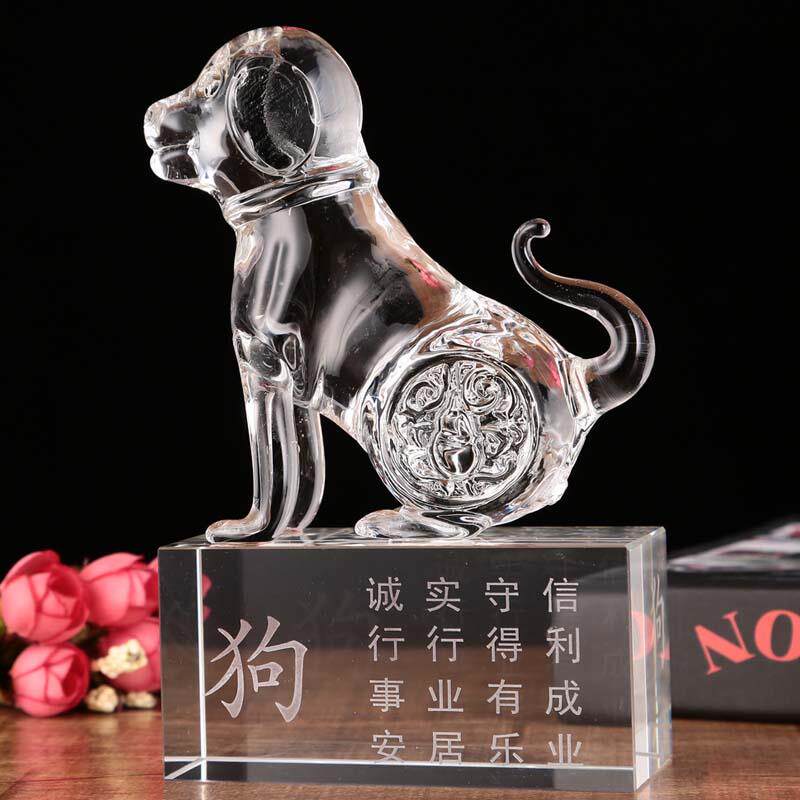 生肖水晶十二生日礼品女鼠牛虎兔龙蛇马羊猴鸡狗猪客厅装饰品摆件