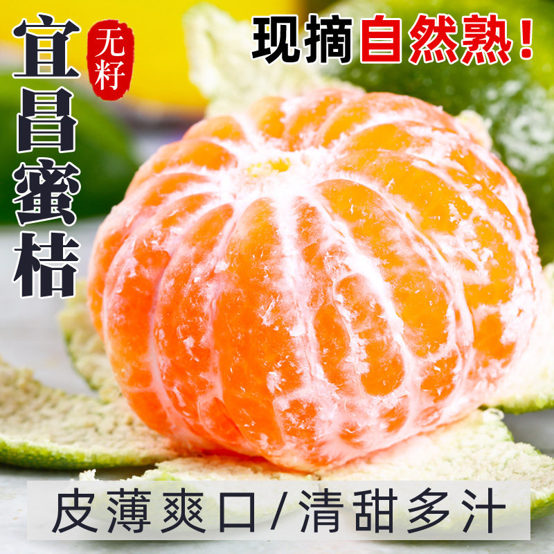 宜昌青皮蜜桔无籽皮薄清甜多汁