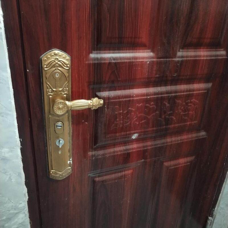 欧式红古铜大门防盗门锁单双开门入户门把手铝合金门拉手锁芯锁体