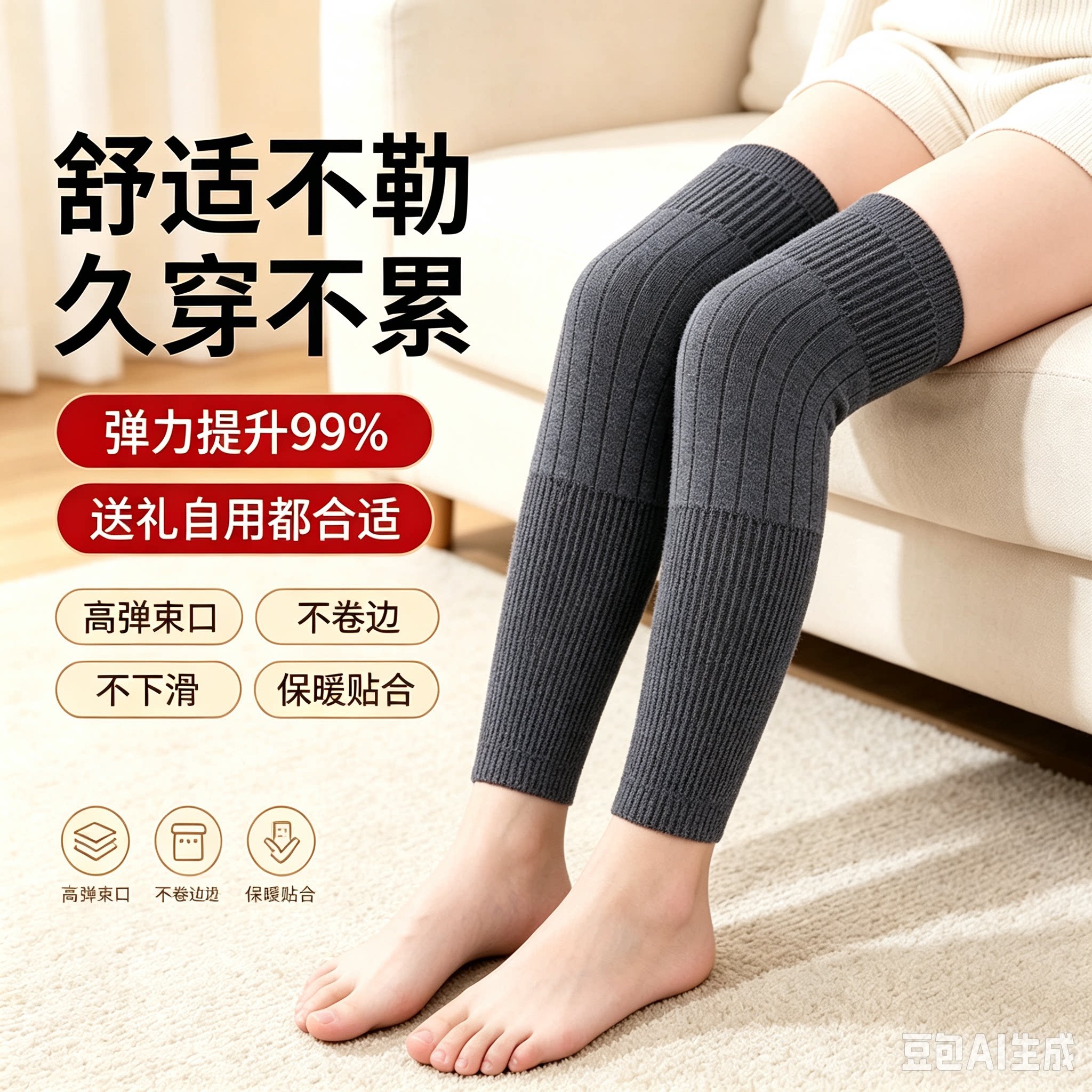 【下单立减50】保暖护膝加厚护腿护膝盖套秋冬男女通用款护膝JT①