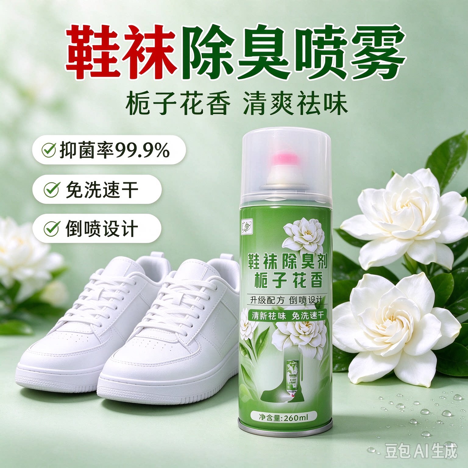 【下单立减50】除臭薄荷鞋袜栀子除臭喷雾除菌去味免水洗银离子HQ