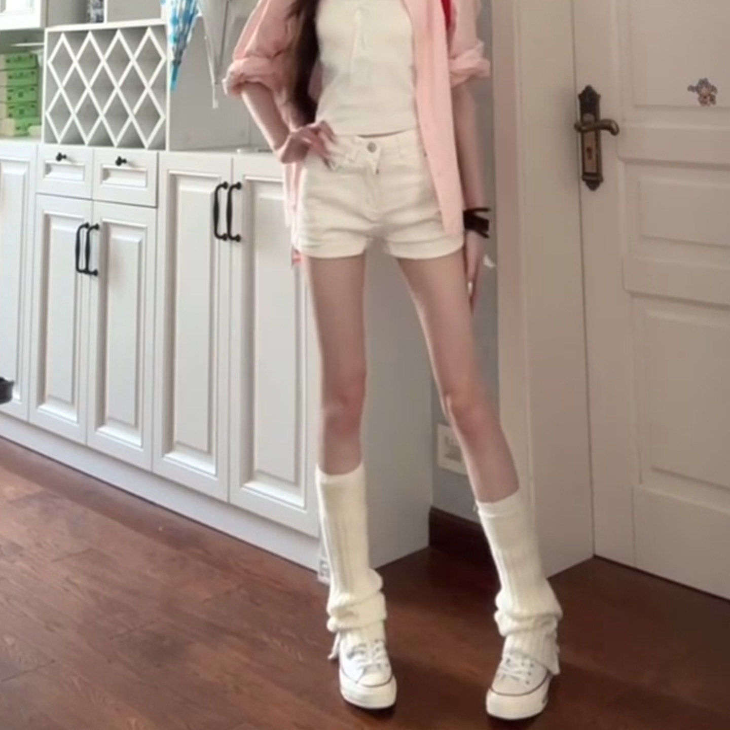 白色牛仔短裤女夏季2026新款