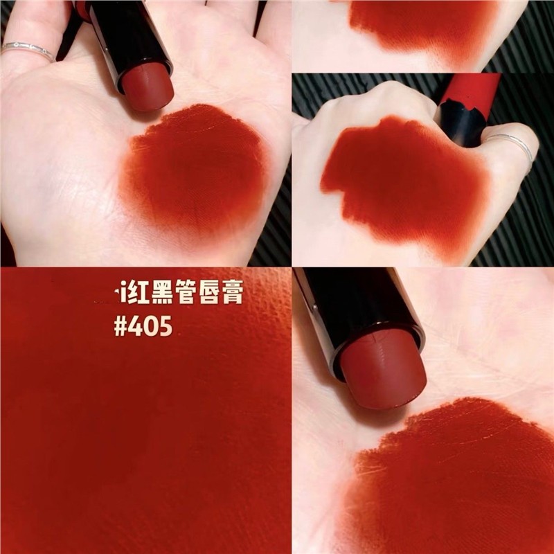适合黄皮一涂白三度！阿*NI黑红管挚爱哑光口红唇膏405烤番茄红