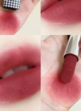 真正的一眼万年绝版货!D*奥千鸟格系列口红720超温柔的玫瑰豆沙