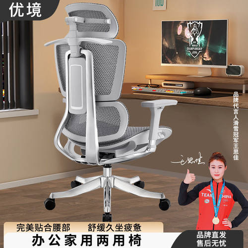 人体工学椅子办公室转椅午睡椅家用豪华4D头枕镂空坐垫电竞椅座椅