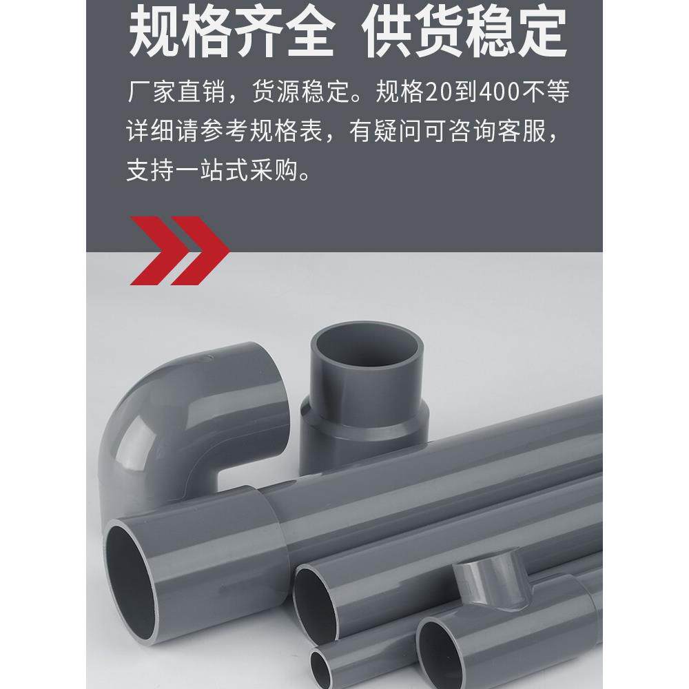 PVC管 PVC给排水通风管上水排水管材耐酸防腐排污下水通风管道110