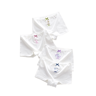 冬季儿童女童短裤纯棉平角中小学生简约风大童小女孩安全四角内裤