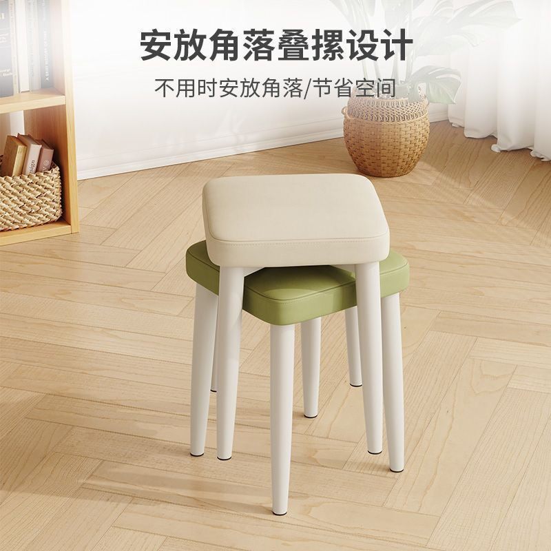 凳子家用可叠放板凳网红矮凳现代简约方凳久坐小椅子客厅出租房用
