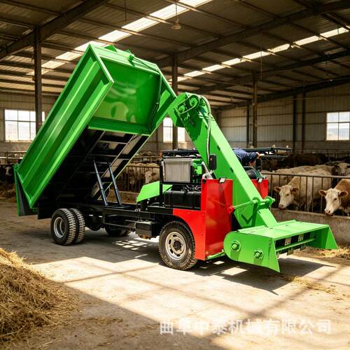 五立方轮铲粪车牛运粪四用JVC铲屎车成片牛屎水养便用装粪水清扫