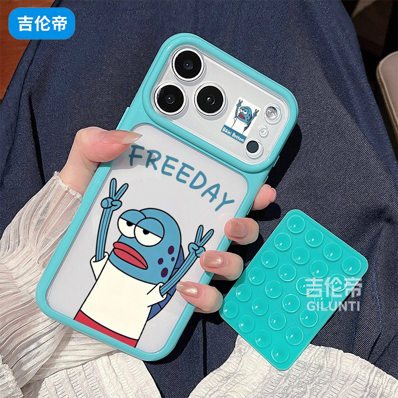 苹果搞怪比耶丑鱼防摔手机壳