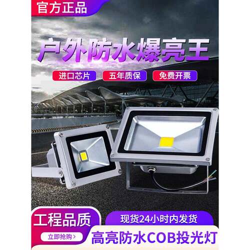 Led射灯户外照明户外防水泛光灯工程大功率特殊强光工业车间灯