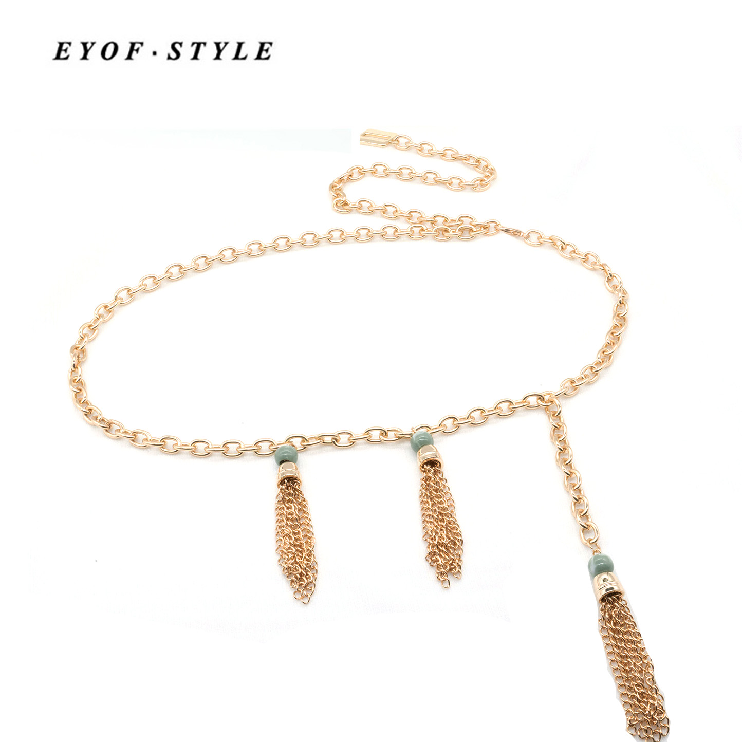 明星网红。流苏时尚腰链