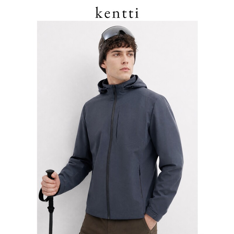 【自营】Kentti[可拆帽子]户外运动轻量冲锋外套男士通勤防风夹克图片