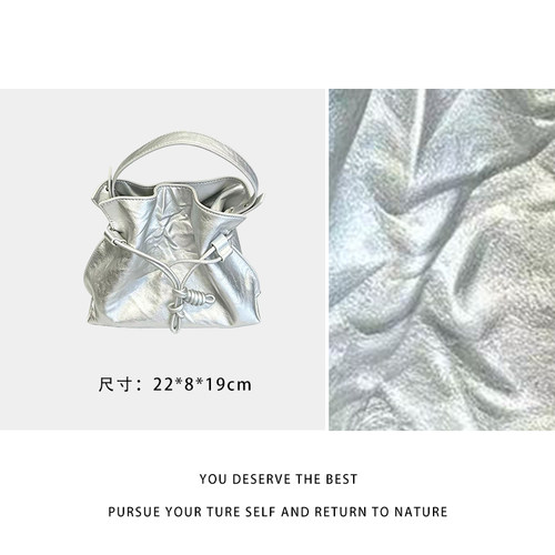【尚恩】&Fashion-TF-2662-银色-原厂进口皮休闲百搭斜挎包
