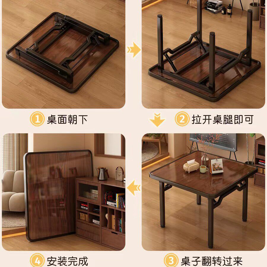 正方形便携餐桌四方吃饭桌子餐饮烧烤桌可折叠摆摊桌折叠式桌子