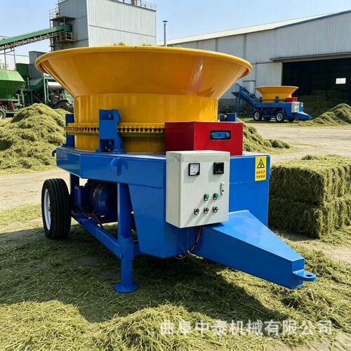 黄储秸杆粉碎机EHO1型00捆下出料草圆筒粉机秸秆铡揉糠一体机
