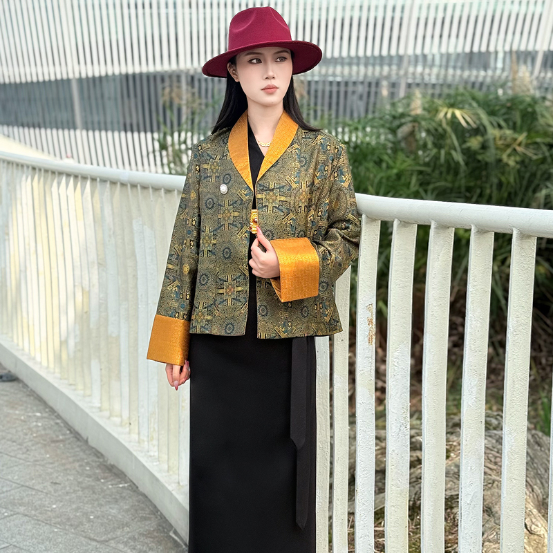新款藏服女博拉藏袍藏装两件套