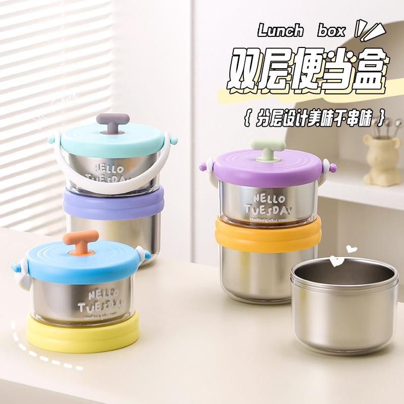 日本品质多层保温饭盒可微波炉加热学生专用便当盒上班族带饭餐盒