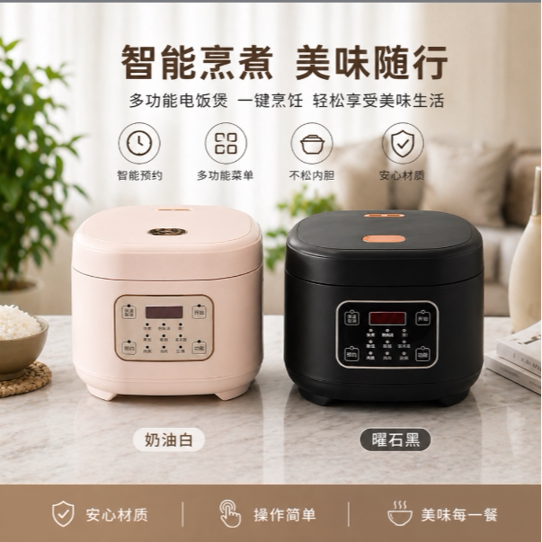 日本品质电饭锅大容量不粘智能预约保温多功能电饭煲全自动家用5L