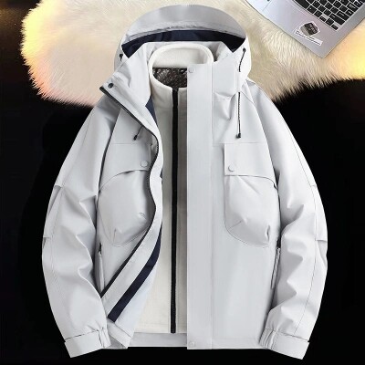 情侣款冲锋衣男山系夹克外套户外登山服冲锋衣外套P5