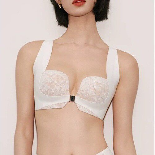 性感前扣小胸显大聚拢内衣女士收副乳提拉上托防下垂无钢圈文胸罩