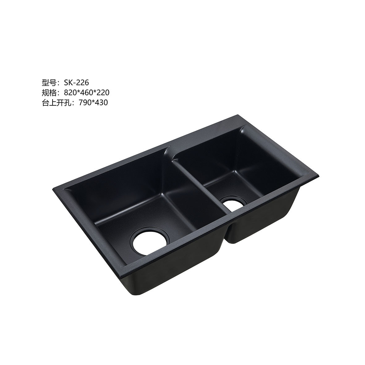 一件代发石英石水槽双槽花岗岩洗菜盆厨房洗碗池静音设计静音水槽