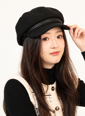 秋冬女英伦显脸小文艺报童八角帽