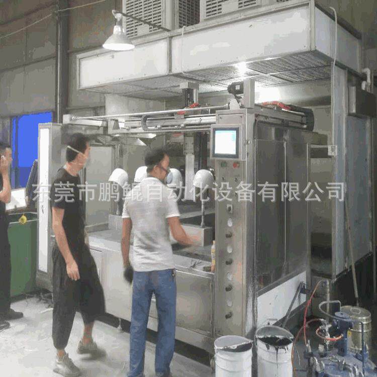 厂家直供头盔1出4自动喷漆机安全帽4枪6轴多功能喷涂设备喷油机