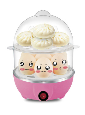 多功能蒸蛋器迷你双层家用不锈钢早餐机家用煮蛋器Egg Boiler
