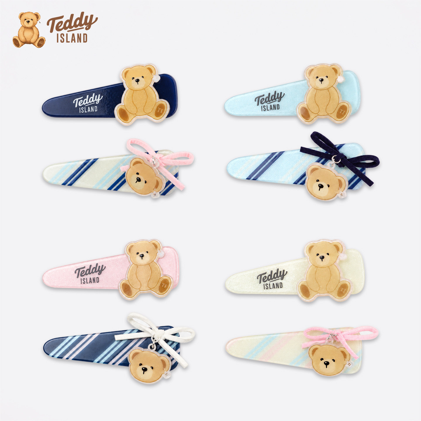 TEDDY ISLAND/泰迪爱兰小熊发夹女侧边夹子发卡碎发刘海夹鸭嘴夹