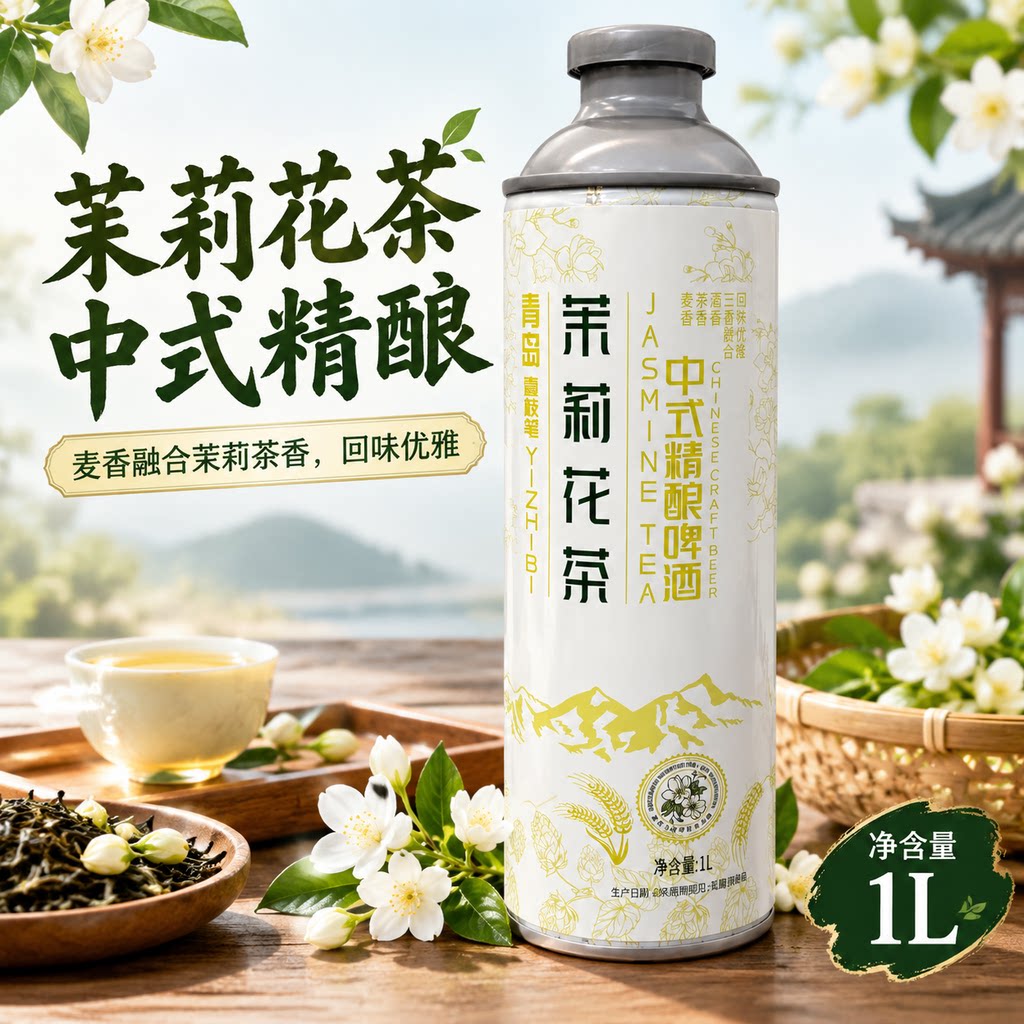 壹枝笔茉莉花茶啤酒精酿啤酒正品12度精酿原浆国产啤酒大容量瓶装