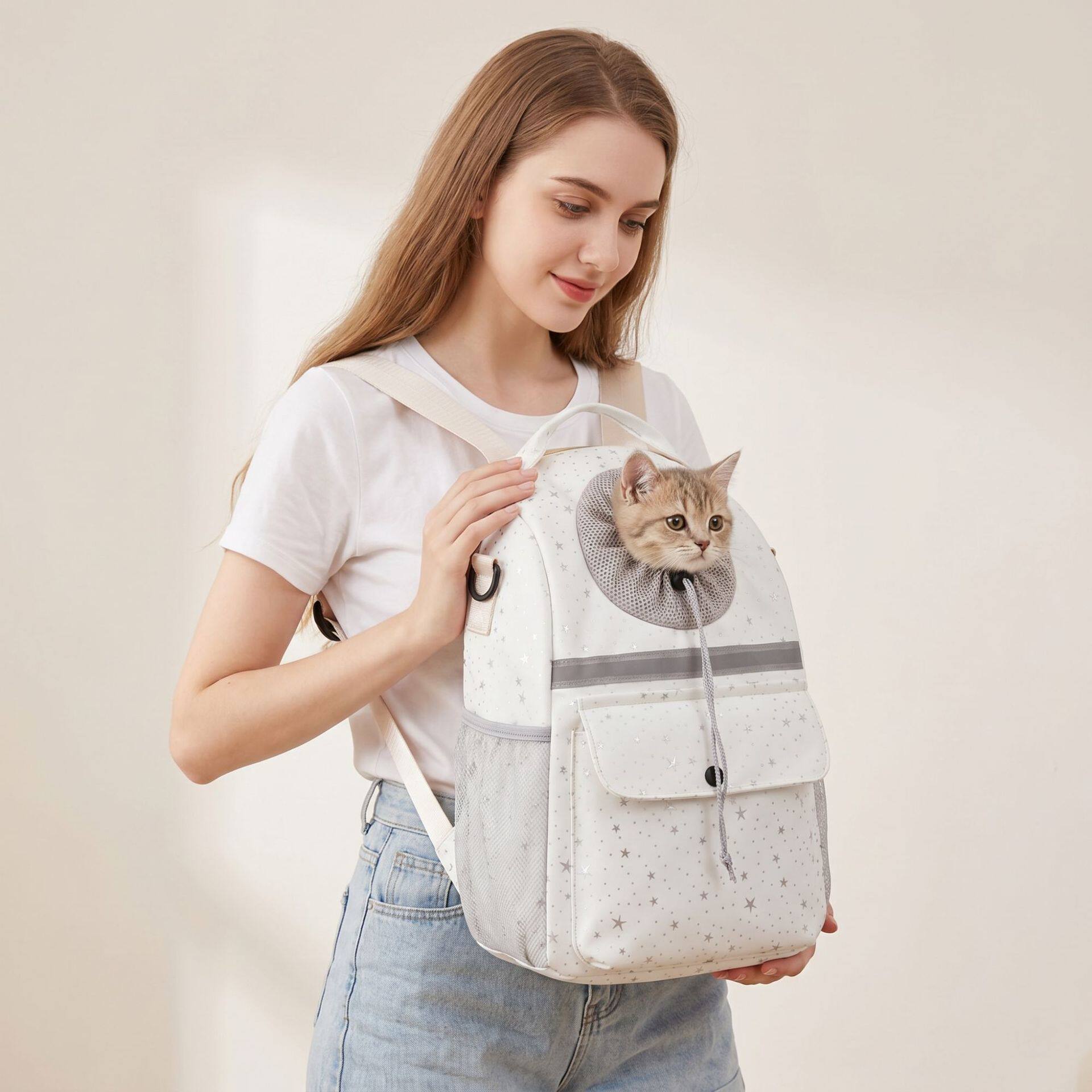 宠物猫包双肩包宠物包夏季透气猫包狗包大容量双肩包户外猫包