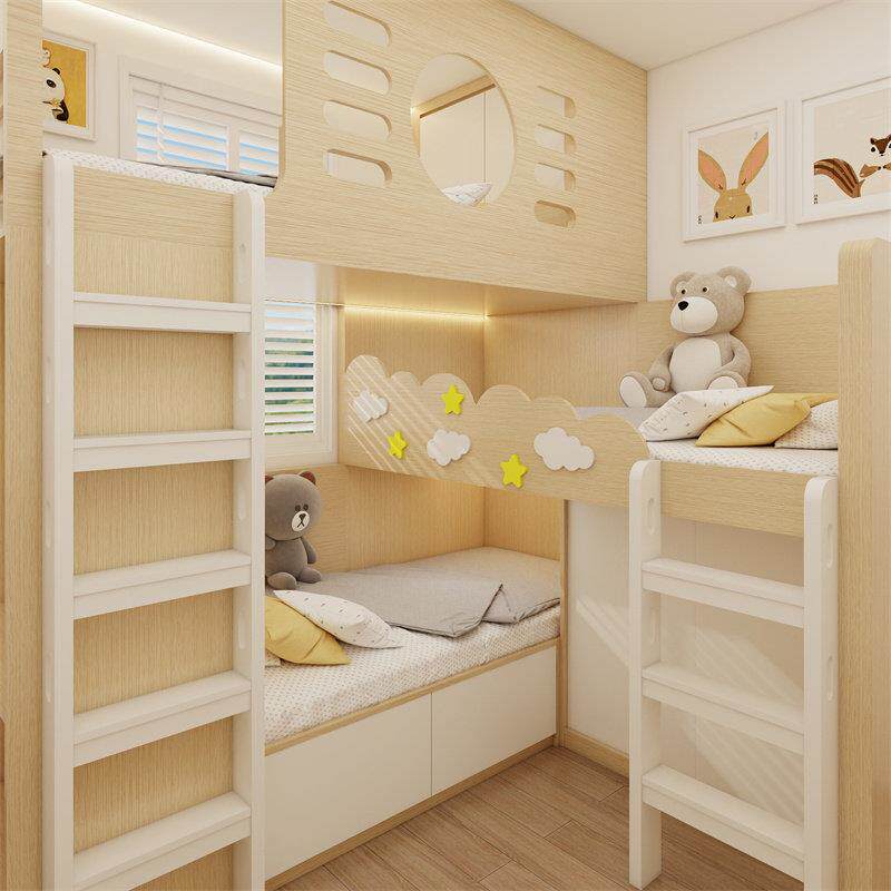 香港小户型儿童房组合牀全屋定制公屋榻榻米地台牀衣柜整体订造