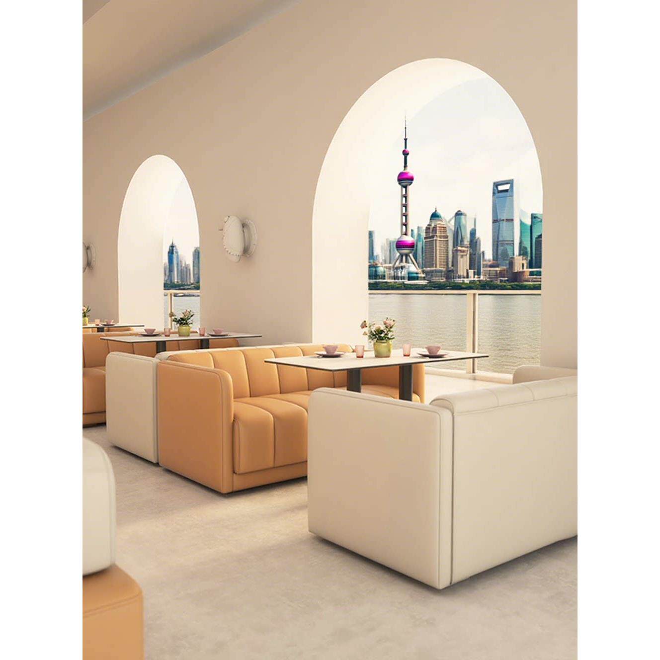 咖啡厅奶茶甜品店卡座沙发桌椅组合茶楼烘培餐厅商用接待座椅