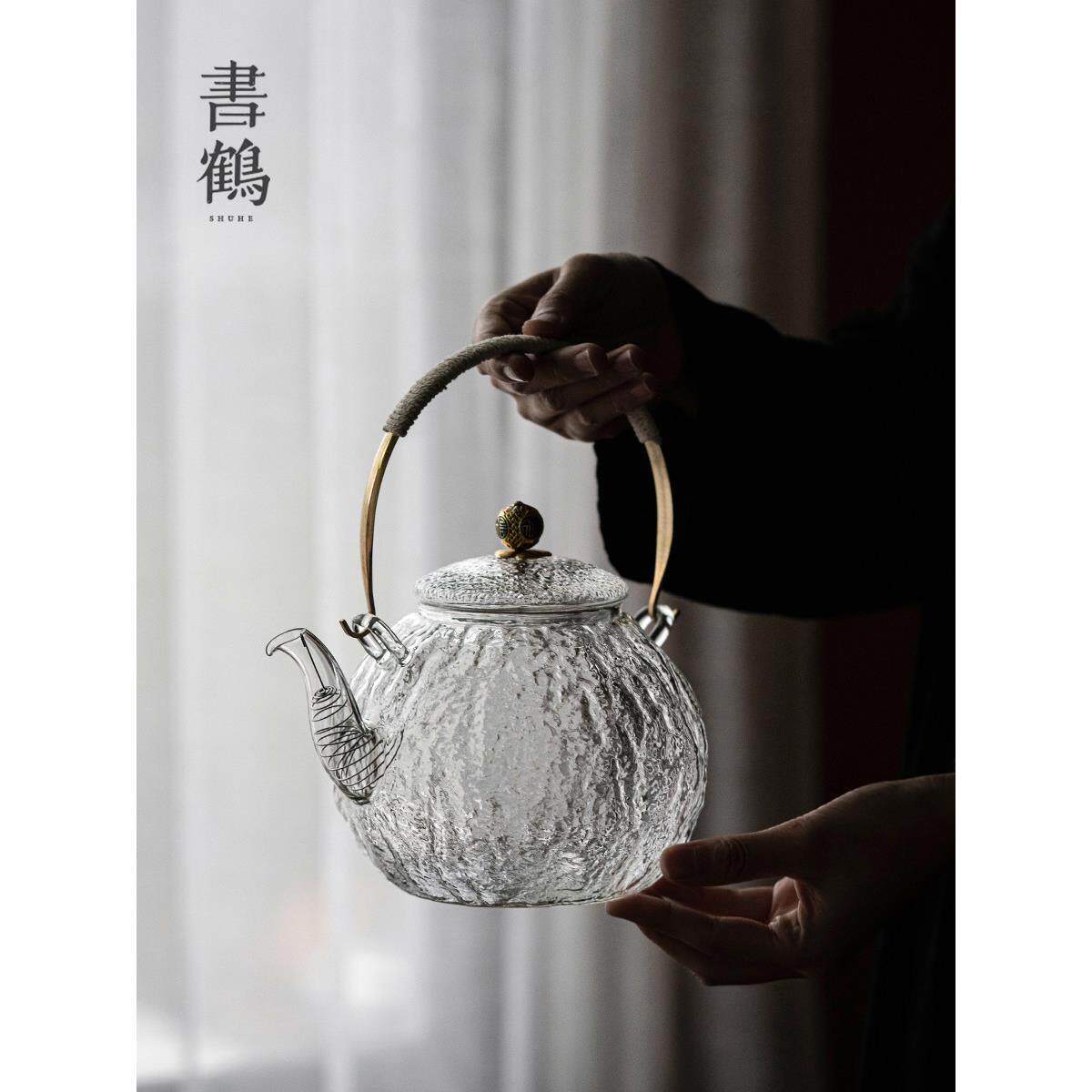 可加热玻璃茶壶,耐高温陶瓷电炉,炉灶茶壶,大容量升降壶,水壶