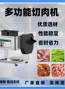 小型家用切肉机绞肉机切丝鲜肉切片机商用全自动不锈钢切菜肉片机