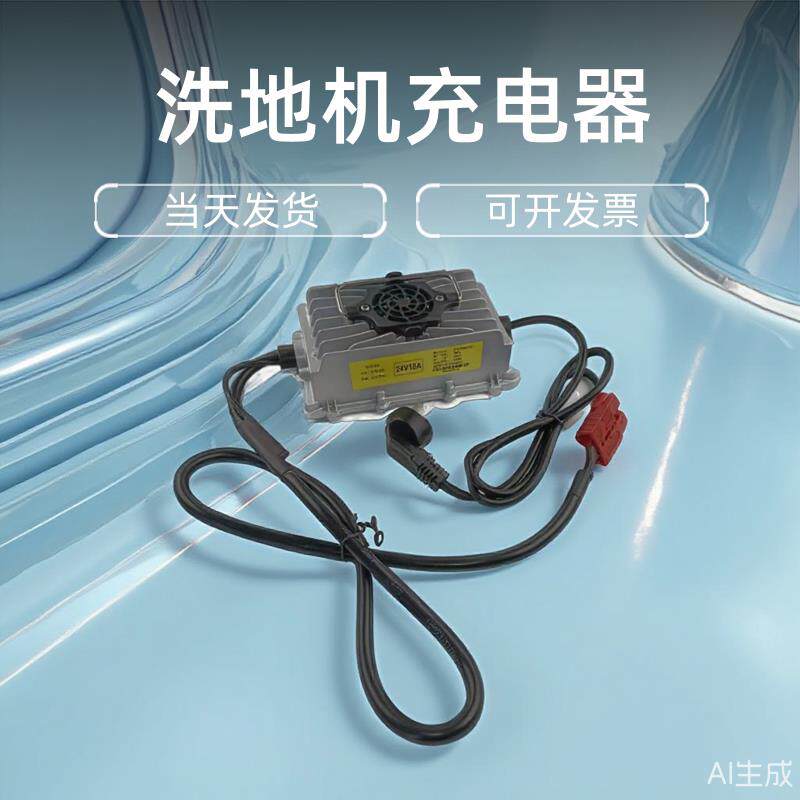 电动扫地车36V48V清扫车智能充电机24V15A洗地机充电器驾驶式手推